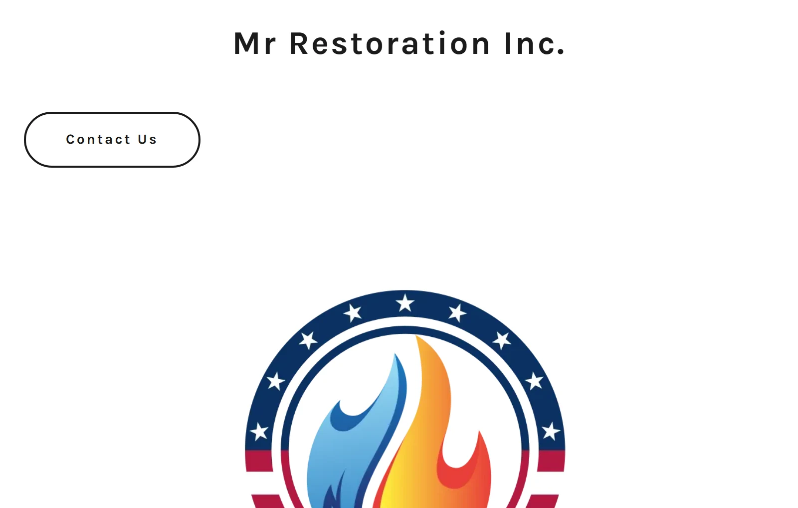 Mr. Restoration website before Mission Hub rebuilt it