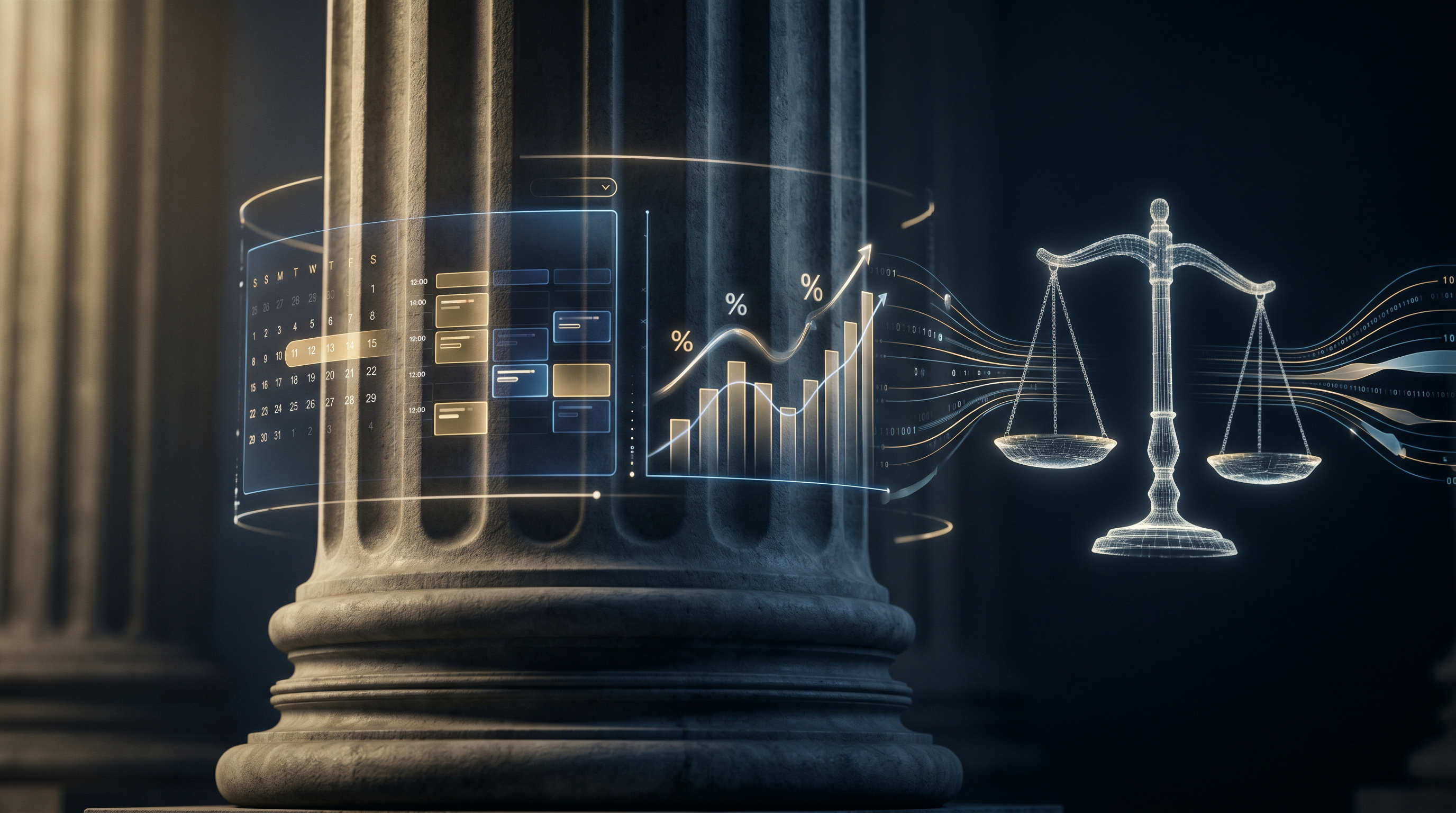 Personal injury intake — desk with case files and a phone